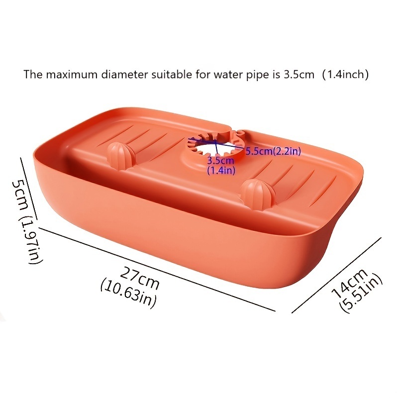 dropship 1pc Splash Guard For Sink Faucet; 10.63"x5.51"; Faucet Drain Rack; Super Absorbent Fast Drying Mat Sink Gadgets; Drip Catcher For Kitchen; Drain Storage Rack For Kitchen Rag And Sponge Brush