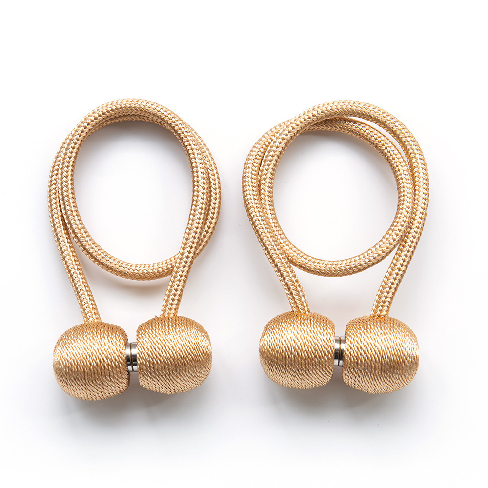 dropship 2Pcs Magnetic Curtain Ball Rods Accessoires Backs Holdbacks Buckle Clips Hook Holder Home Decor Tiebacks Tie Rope Accessory