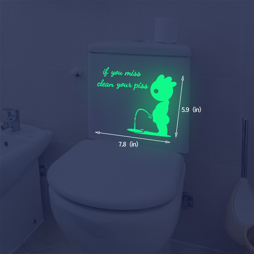 dropship 1 Sheet Figure Graphic Luminous Toilet Sticker