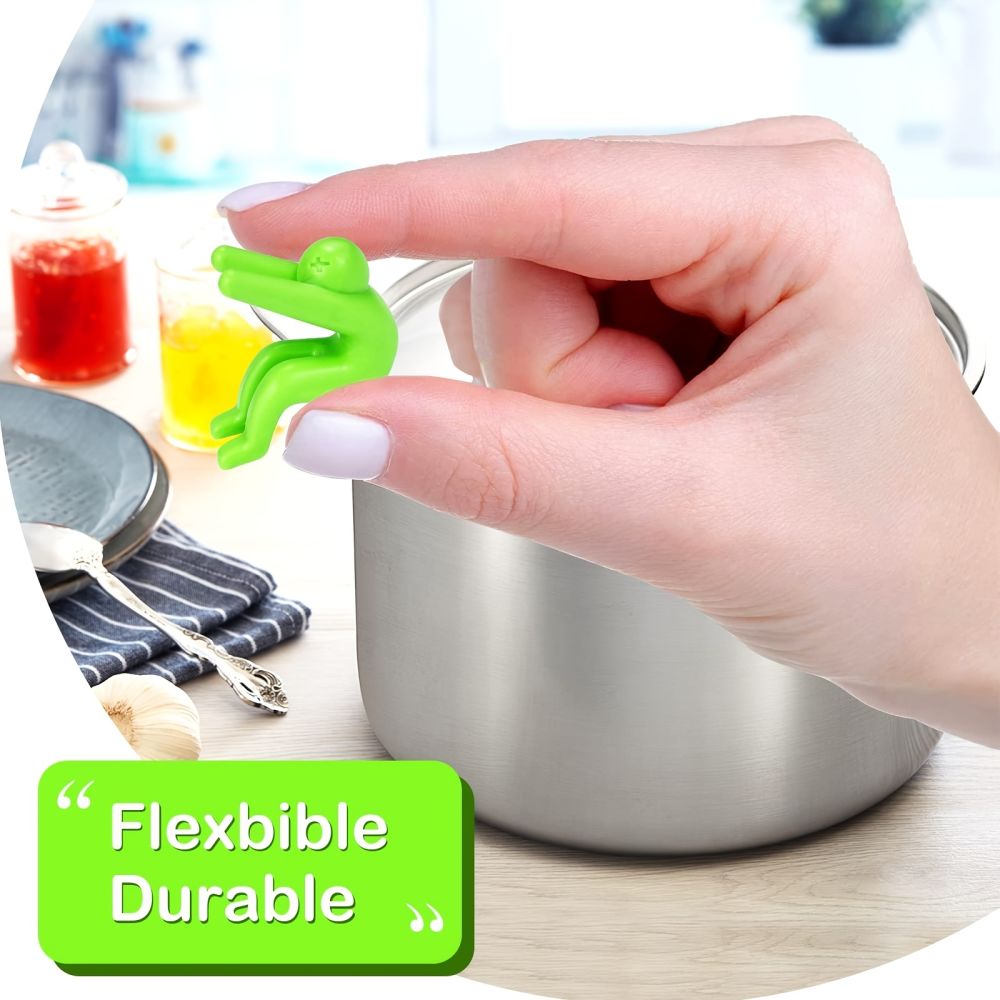 dropship 2pcs Pot Lid Lifter; Pot Lid Holder That Keeps Pot From Boiling Over; Kitchen Tools Lid Stand Heat Resistant Holder Keep The Lid Open; Great Cooking Helpers And Decoration