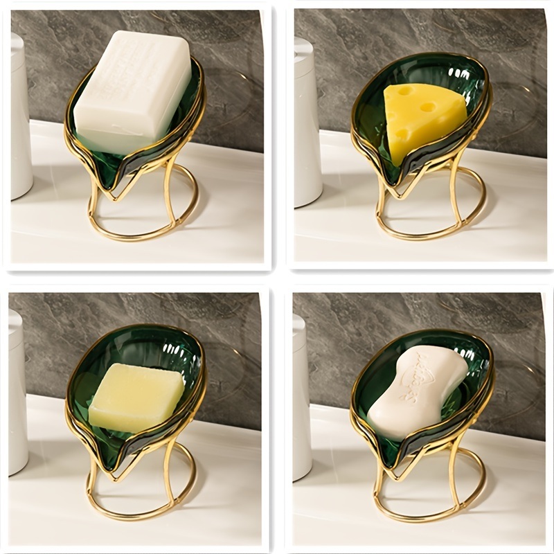 dropship 1pc, Soap Box Household Drain Soap Box Creative No-punch Storage Shelf Soap Dish Bathroom Accessories