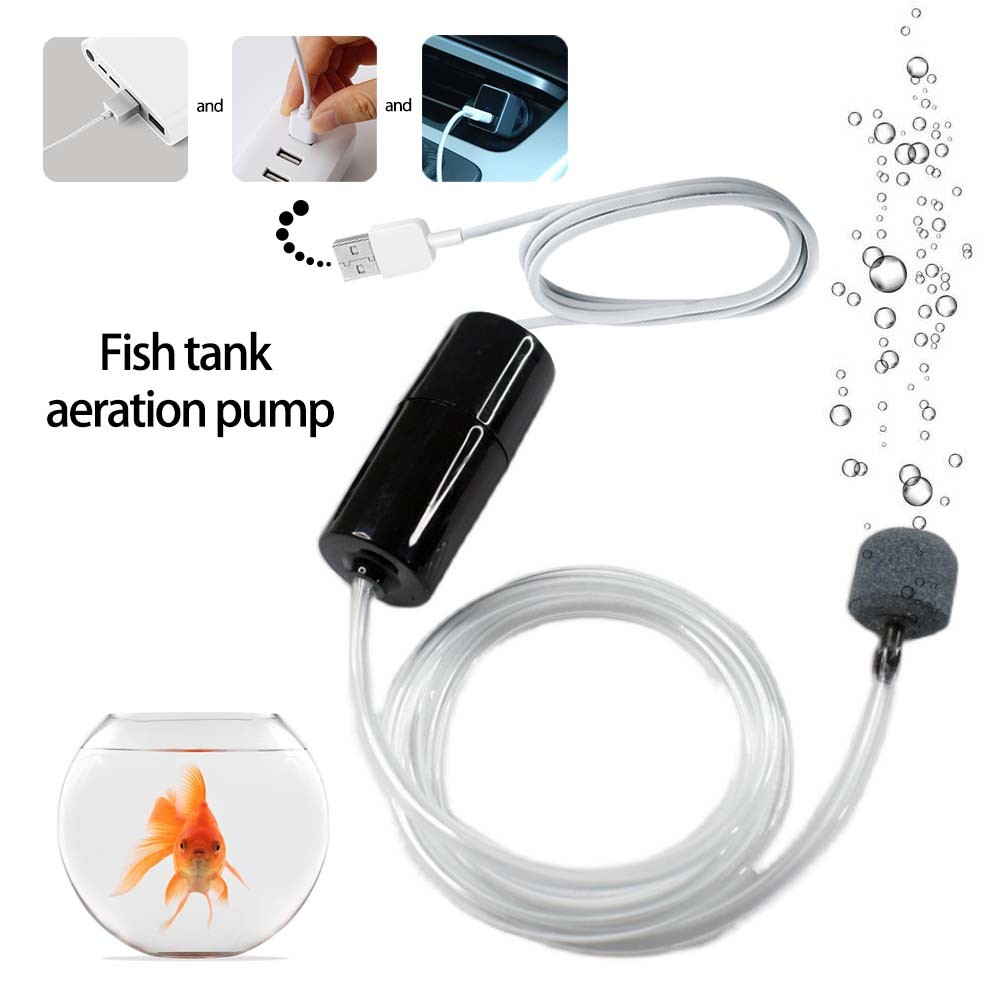 dropship Aquarium Oxygen Air Pump Fish Tank USB Silent Air Compressor Aerator Portable Mini Small Oxygenator Aquarium Accessories 1W 5v
