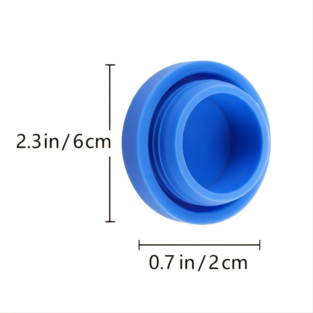 dropship 1 Pack 5 Gallon Water Jug Cap Reusable; Non-Spill 55mm/2.17in Water Bottle Caps; Silicone Replacement Cap Lids Anti Splash