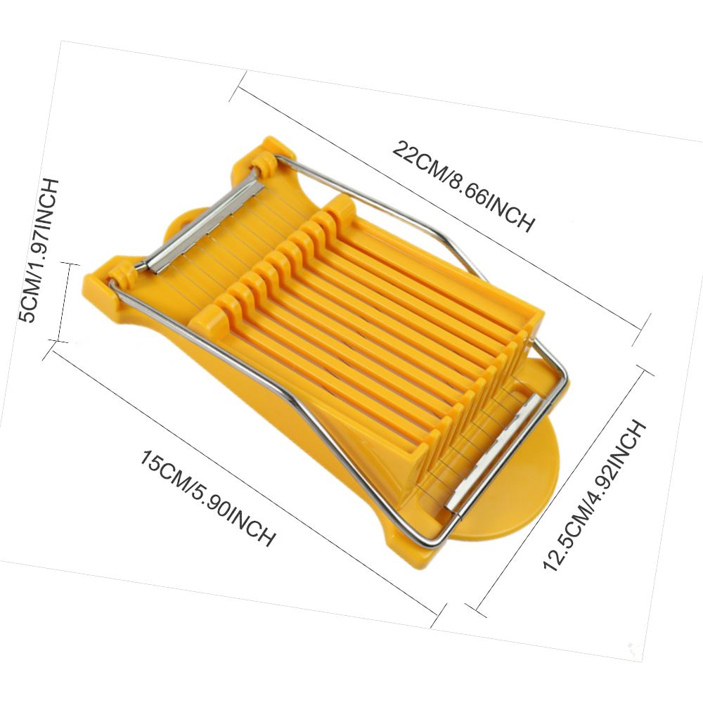 dropship 1pc, Multifunctional Luncheon Meat Cutter, Stainless Steel Egg Cutter, Cutting 10 Pieces For Fruit Onion Soft Food Roast Legs, Spam Slicer, Kitchen Tools