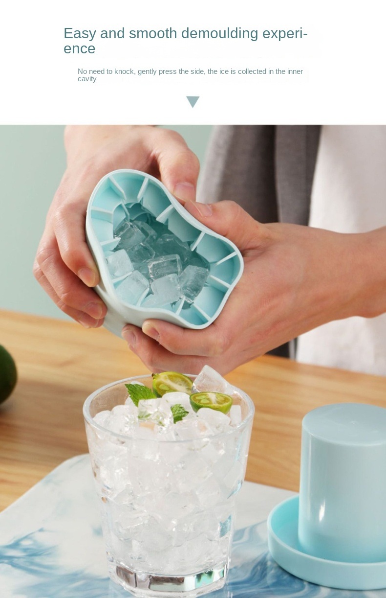 dropship Ice Bucket Cup Mold Ice Cubes Tray Food Grade Quickly Freeze Silicone Ice Maker Creative Design Ice Bucket Whiskey Beer Maker