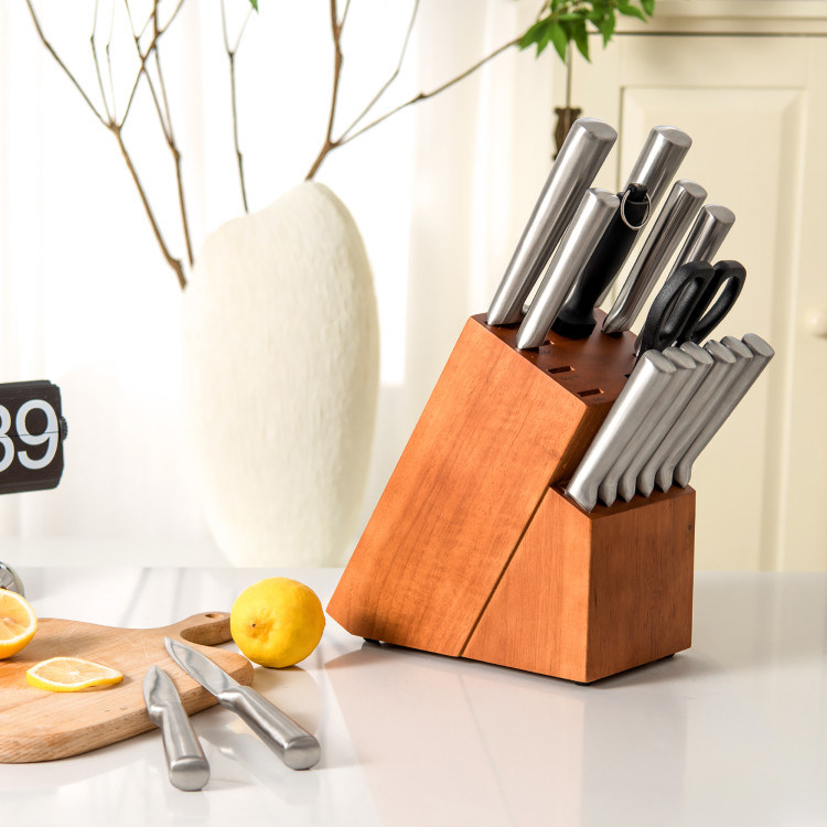 dropship Daily Necessities Kitchen Knife Set Stainless Steel Knife Block Set