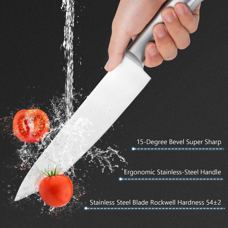 dropship Daily Necessities Kitchen Knife Set Stainless Steel Knife Block Set