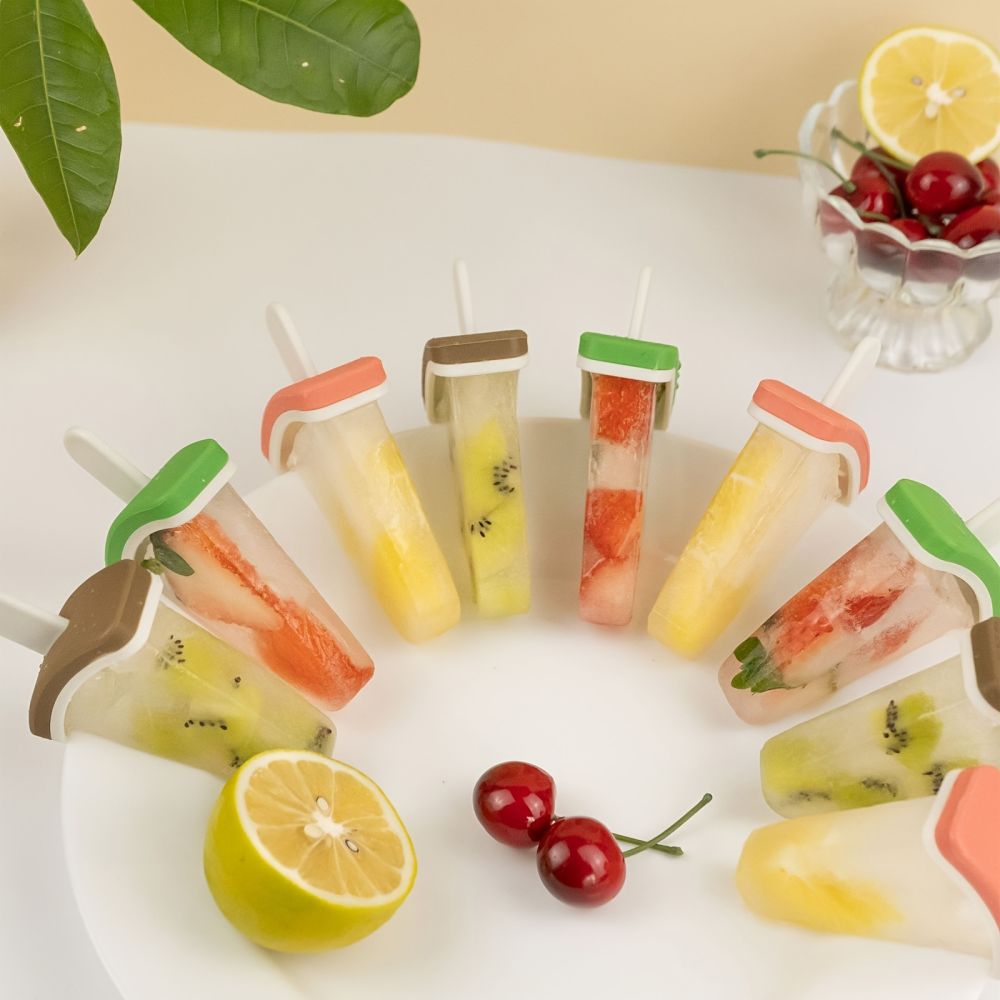 dropship 1pc Homemade Fruit Popsicles Molds; Ice Pop Molds; Easy Release Ice Cream Popsicle Molds; Reusable Popsicle Molds; BPA Free