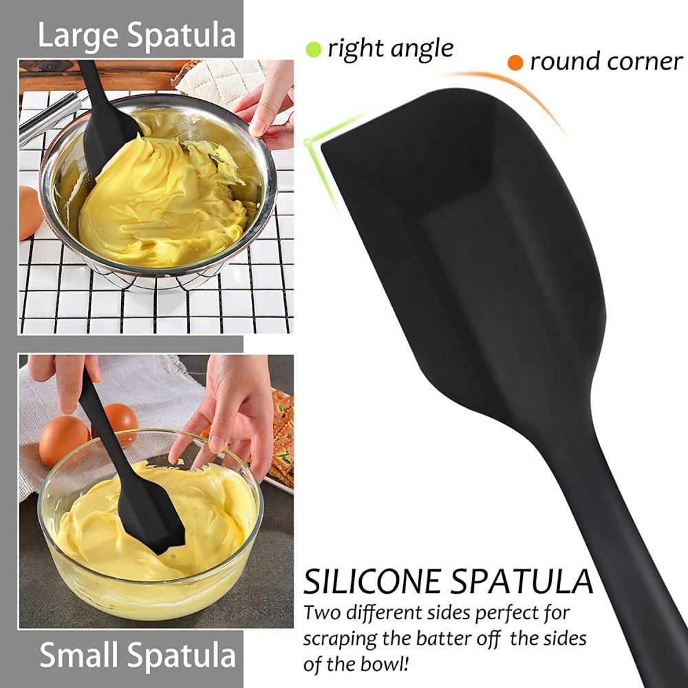 dropship 6pcs Silicone Kitchenware Set; Kitchen Supplies; Baking Supplies; Large Scraper; Spatula; Baking Tools; Cake Cream Spatula; Kitchen Tool Set