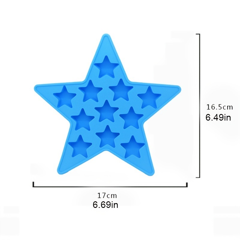 dropship 1pc Pentagram Cake Mold Silicone Epoxy Mold Food Grade Ice Box Creative Baking Tools Ice Mold Ice Cubes