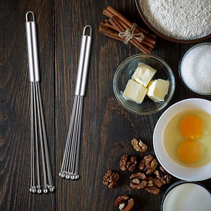 dropship 1pc Stainless Steel Egg Whisk Manual Whisk Whisk Set Kitchen Whisk For Cooking; Mixing; Beating; Stirring