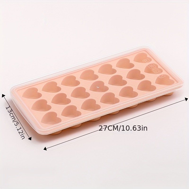 dropship 1pc Silicone Heart-shaped Ice Tray Ice Cube Mold Homemade Ice Cube Box Refrigerator Ice Maker
