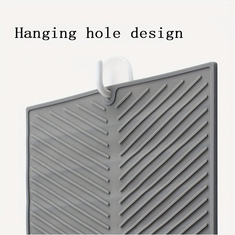 dropship 1pc Silicone Draining Board Mat, Folding Draining Mat, Large Drain Pad, Eco-Friendly Drainer Mat Heat Resistant Pot Mat Dishwasher Safe Trivet Mat, Kitchen Accessories