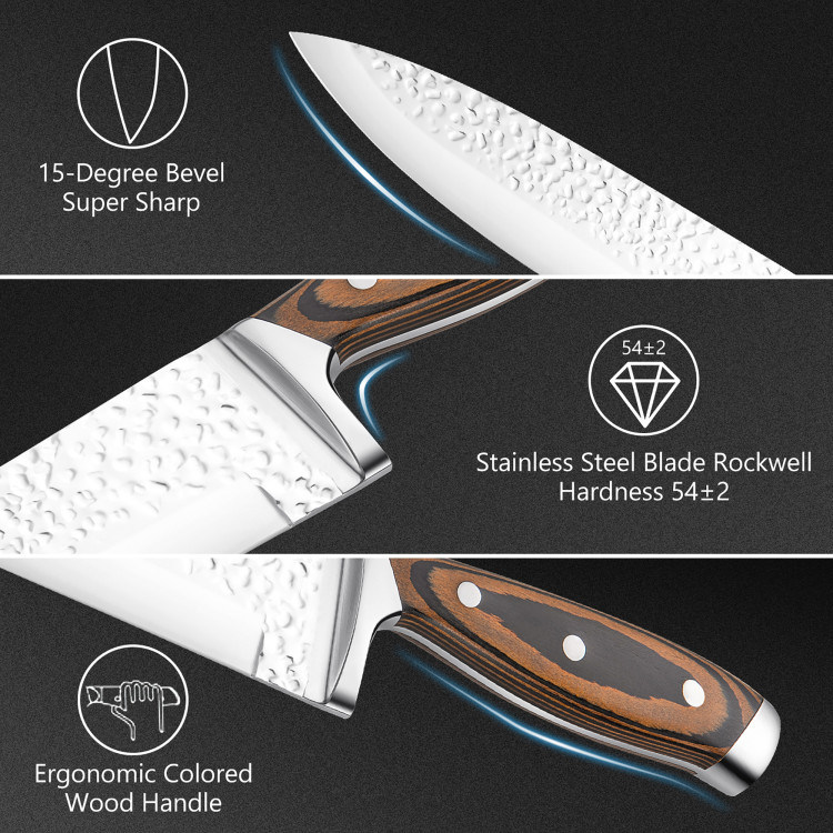 dropship Daily Necessities Kitchen Knife Set Stainless Steel Knife Block Set