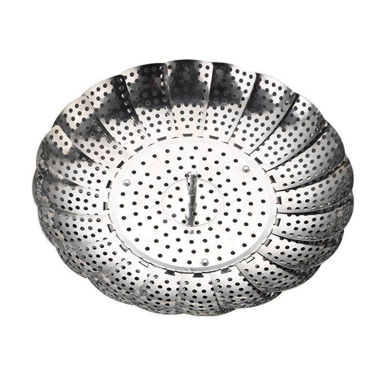 dropship 1pc Foldable Steaming Tray; Retractable Steaming Rack; Fruit Tray; Fruit Drainer