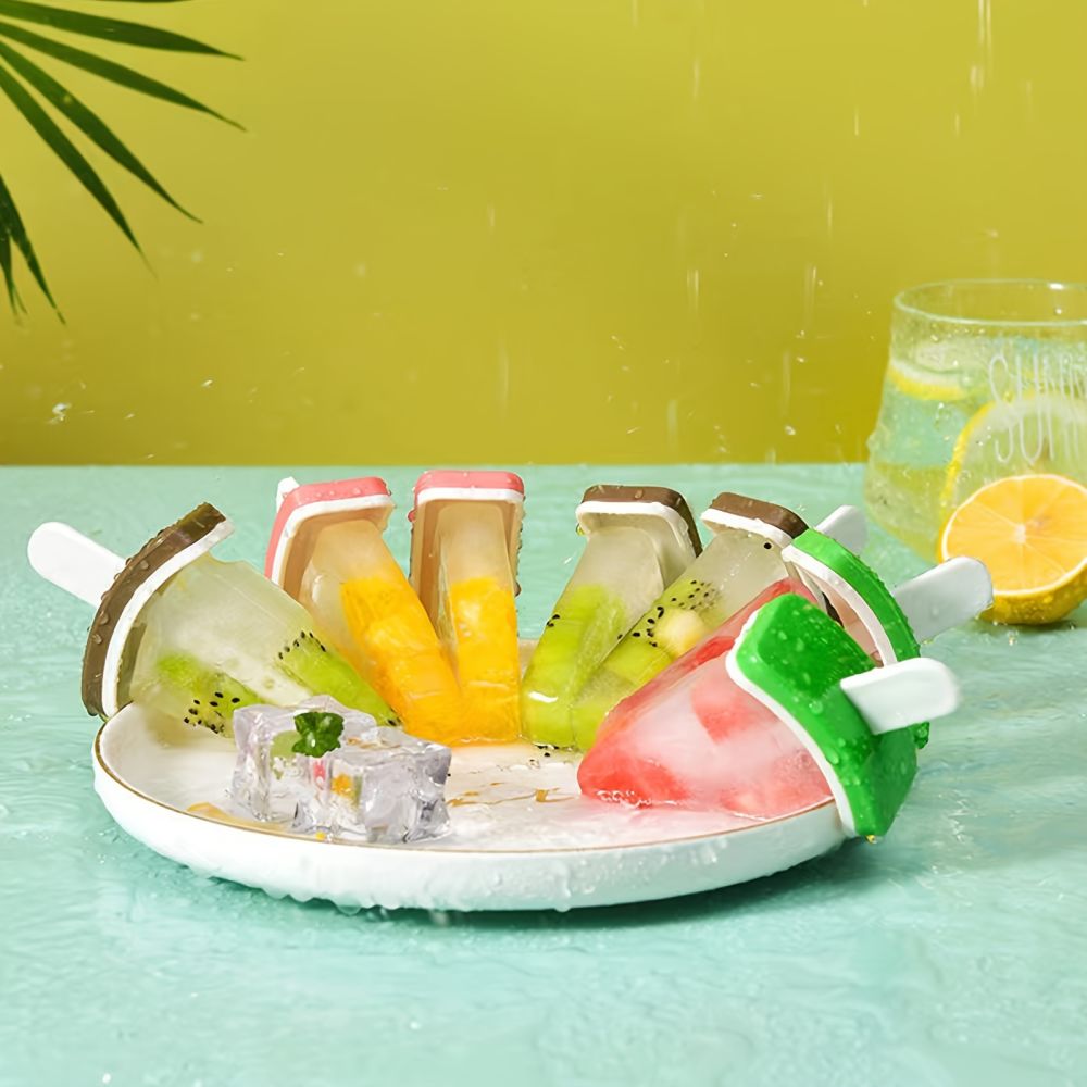 dropship 1pc Homemade Fruit Popsicles Molds; Ice Pop Molds; Easy Release Ice Cream Popsicle Molds; Reusable Popsicle Molds; BPA Free