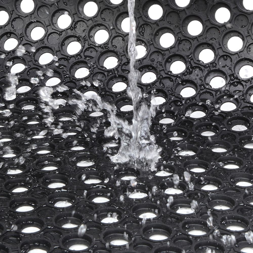 dropship Free shipping Bar Kitchen Industrial Multi-functional Anti-fatigue Drainage Rubber Non-slip Hexagonal Mat 60*90cm