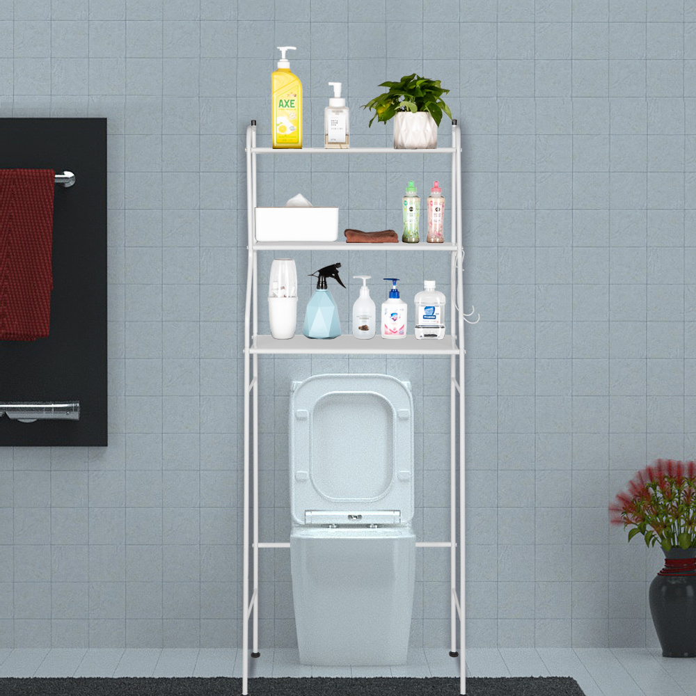 dropship 3-Tier Over-the-Toilet Shelves, Over The Toilet Storage Bathroom Space Saver Iron Storage Rack for Toilet Essentials (White) RT