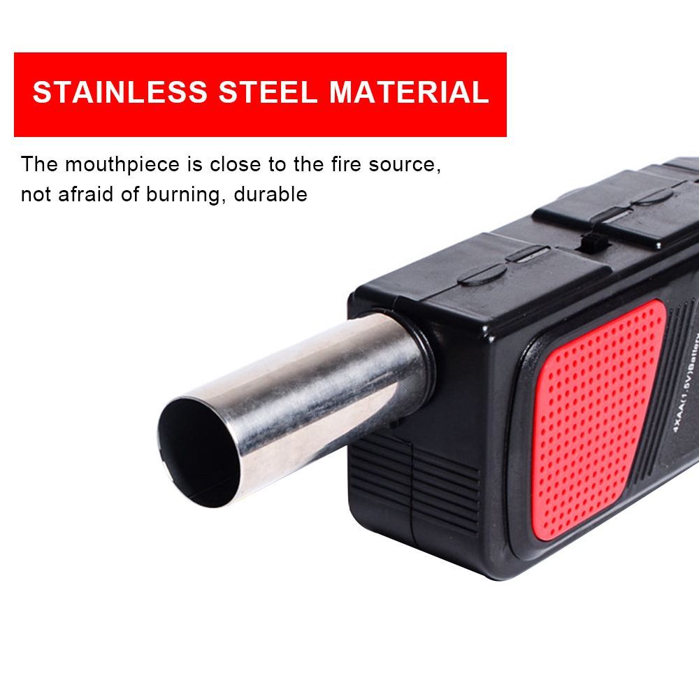 dropship 1Pc Portable Handheld Electric BBQ Air Blower Portable Cooking Air Blower for Charcoal Grill Fireplace Outdoor Barbecue Picnic
