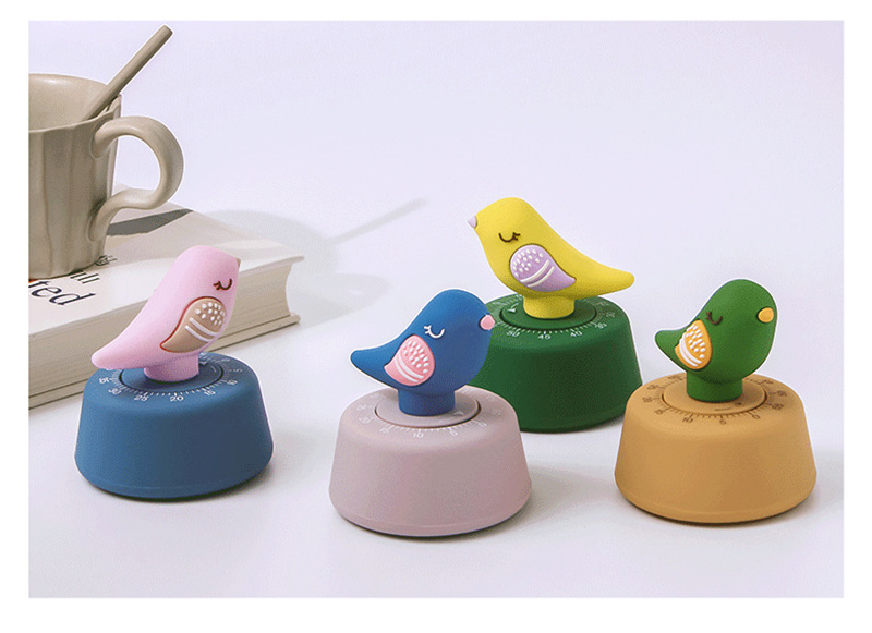 dropship Bird Timer Reminder Countdown Stopwatch Alarm 60 Minute Kitchen Cooking Learning Timers Mechanical Wind-up Counter Alarm Clocks