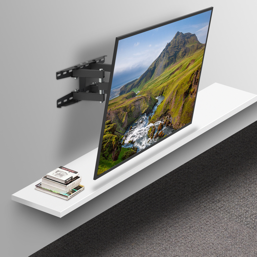 dropship LEADZM TMDS-204 32"-70" 110Lbs VESA600*400 Full Motion TV Wall Mount Tilt Range 0-15° YF