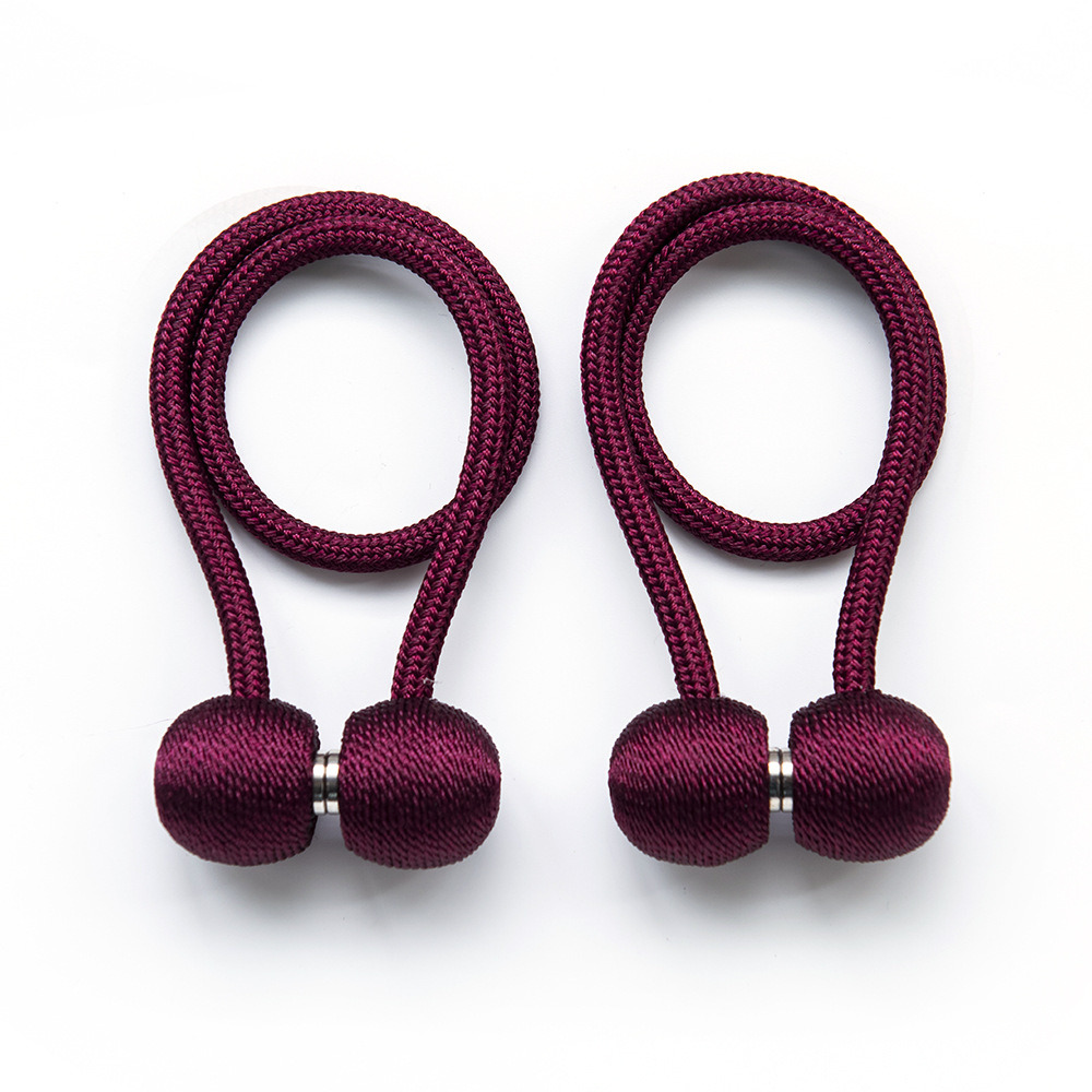 dropship 2Pcs Magnetic Curtain Ball Rods Accessoires Backs Holdbacks Buckle Clips Hook Holder Home Decor Tiebacks Tie Rope Accessory