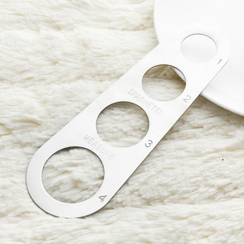 dropship Stainless Steel Spaghetti Measurer Pasta Noodle Measure Cook Kitchen Cake Ruler Tapeline Free Measuring Tool