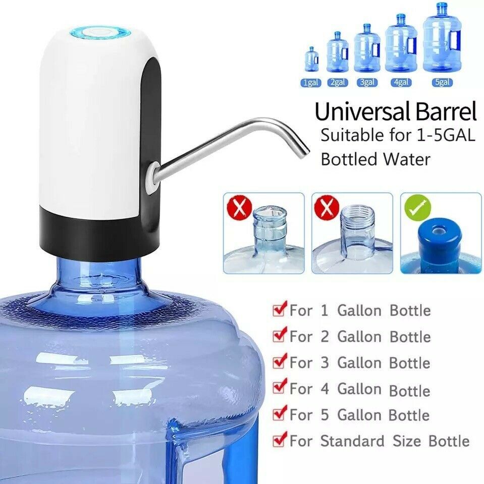 dropship Water Bottle Switch Pump Electric Automatic Universal Dispenser 5 Gallon USB USB Water Pump Dispenser Automatic Drinking Water Bottle Pump 2/3/4/5 Gallon US XH