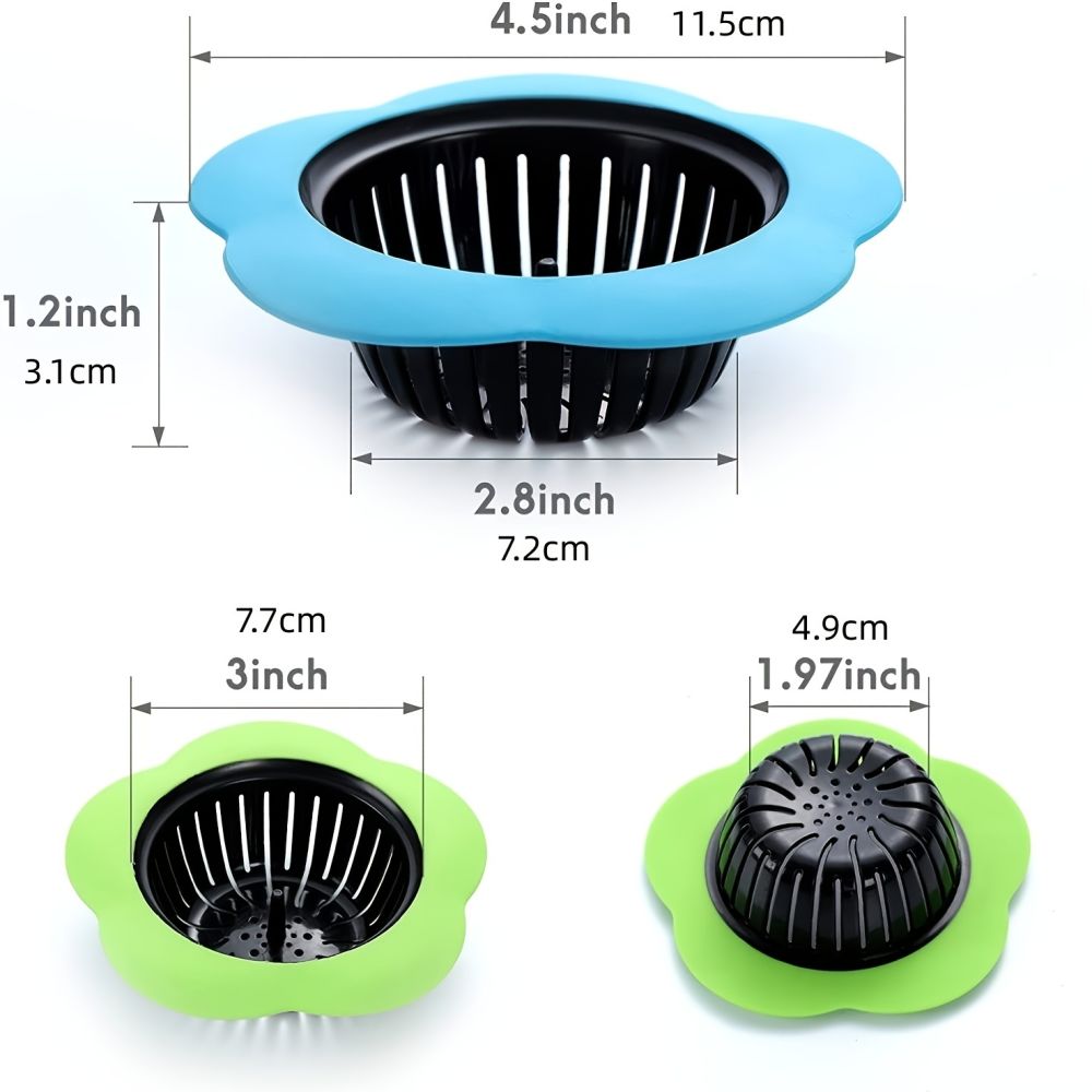 dropship 4 Pack Sink Strainer For Kitchen Sink Drain Silicone Sink Stopper Garbage Disposal Drain Stopper For 1.97-2.8 Inch Basin Drain Holes