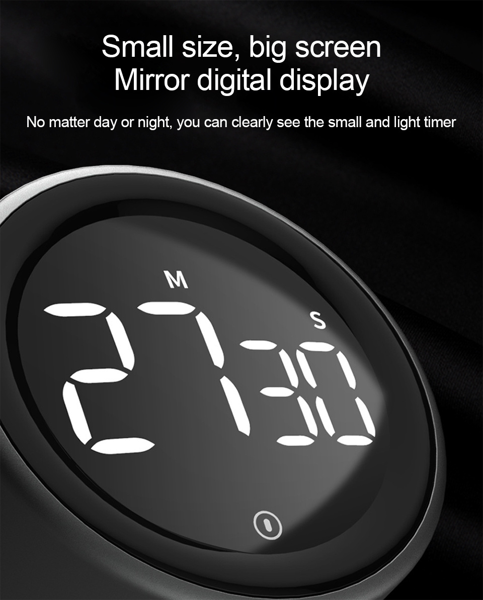 dropship Digital Timer LCD Screen Electronic Rotation Timing Reminder Alarm Clock Study Stopwatch Kitchen Baking Magnetic Countdown Timer