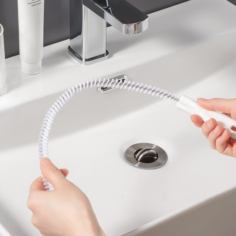dropship 1pc Sewer Dredging Tool; Sink Drain Overflow Cleaning Brush; Household Sewer Hair Catcher
