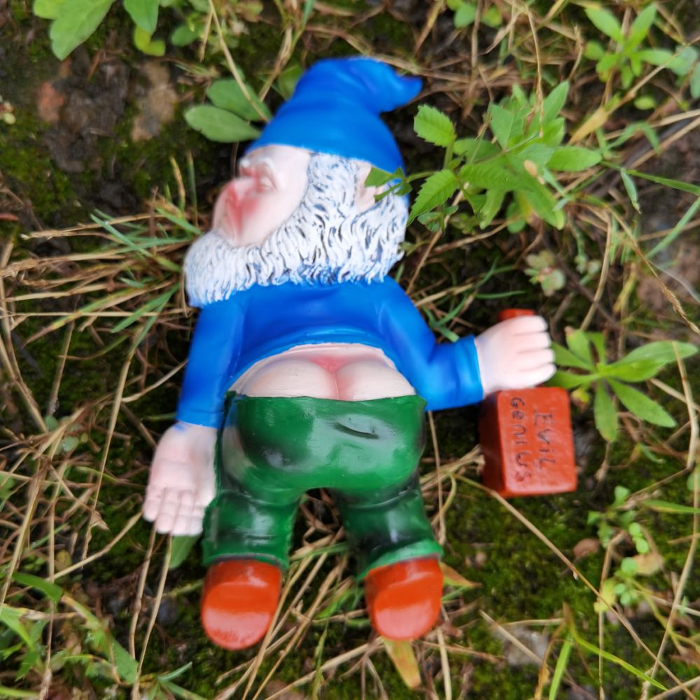 dropship 1pc Drunken Garden Gnome Statue; 5.91inch Resin Garden Gnome Crafts; Garden Decoration; Creative Garden Statue Decor; Weatherproof Funny Garden Gnome Ornament For Outdoor Indoor