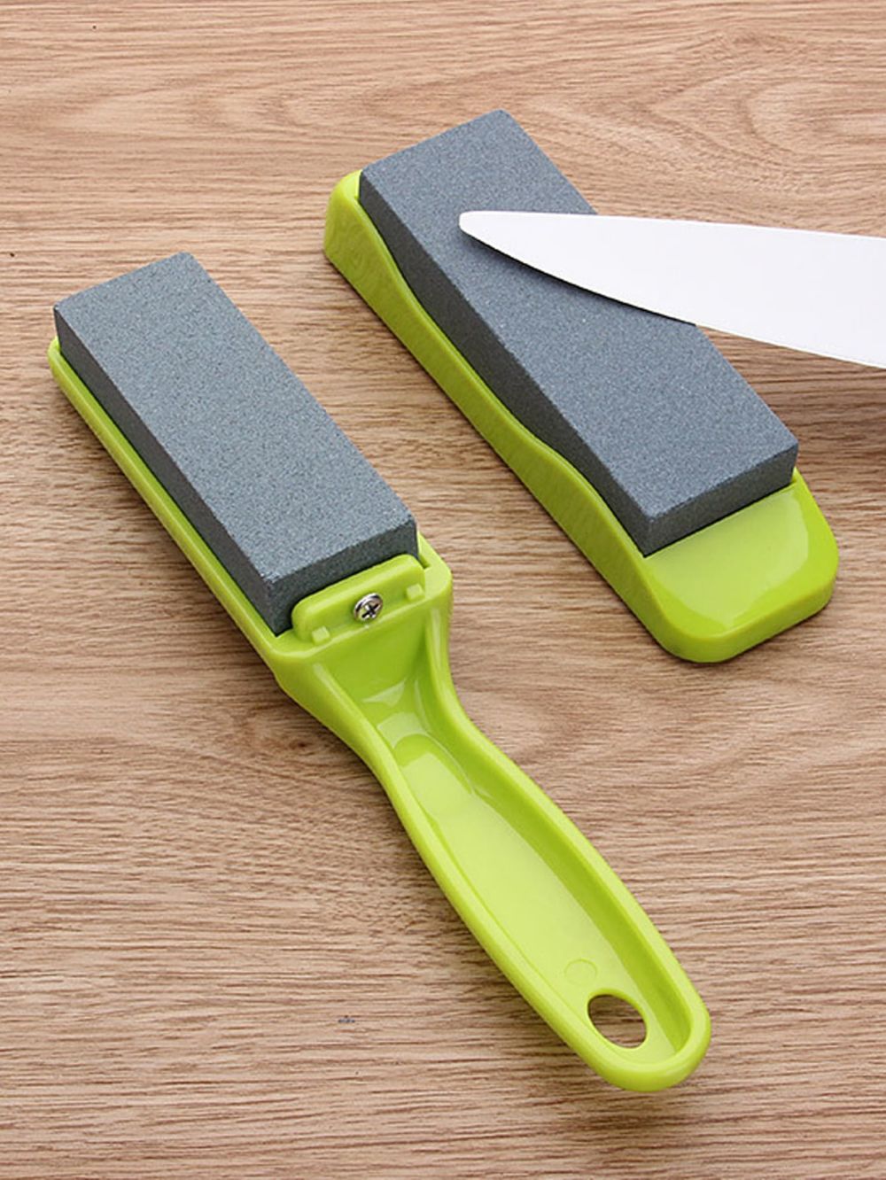dropship 1pc Knife Sharpener With Handle; Sharpening Kitchen Tool; Household Labor-saving Sharpener