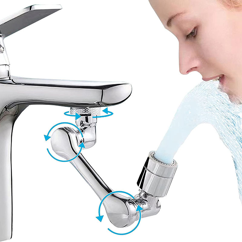 dropship 1080° Rotatable Filter Faucet Spray Head Wash Basin Faucet Extender Adapter Anti-Splash Kitchen Tap Extend Bathroom Accessories