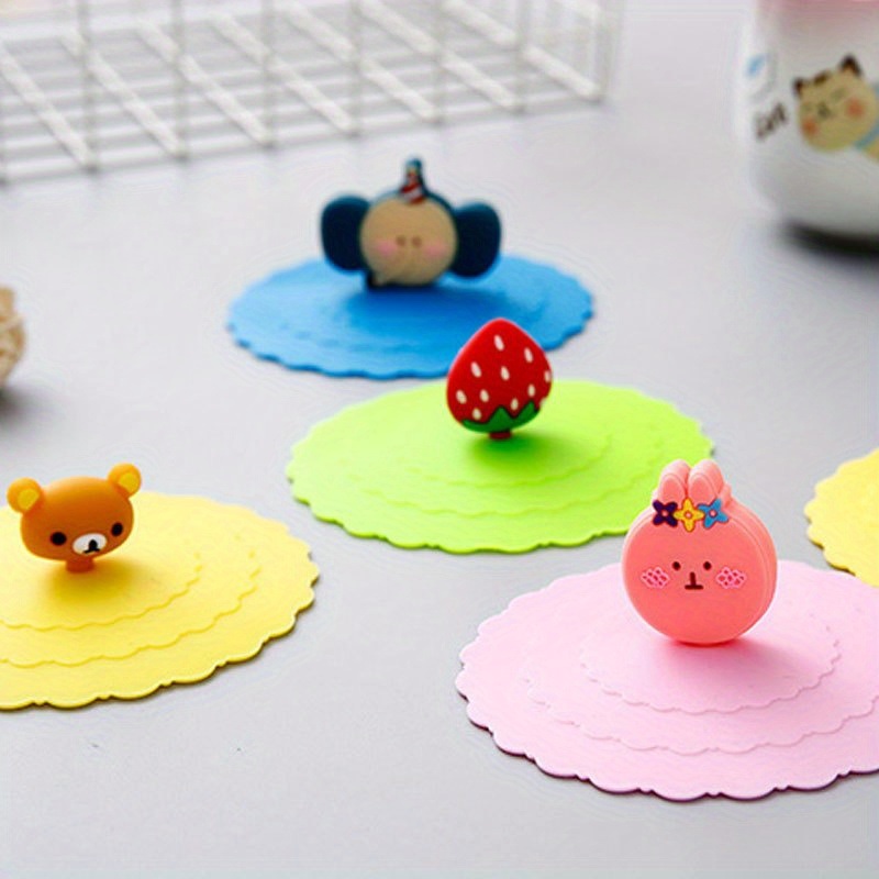 dropship 1pc Creative Silicone Cup Cover With Leak-proof And Dustproof Design; Suitable For Ceramic Tea Cup And Water Cup; Sealed Bowl Lid For Multi-purpose Use