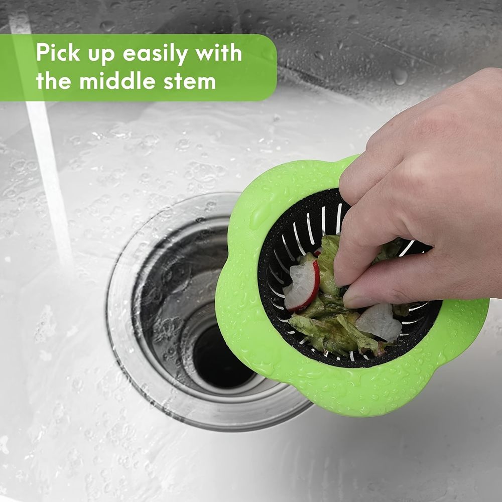 dropship 4 Pack Sink Strainer For Kitchen Sink Drain Silicone Sink Stopper Garbage Disposal Drain Stopper For 1.97-2.8 Inch Basin Drain Holes