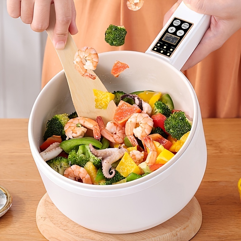 dropship 1pc Multi Functional Electric Cooker Mini Electric Cooker Household Dormitory Students Cook Instant Noodles Small Electric Frying Pan With Steamer
