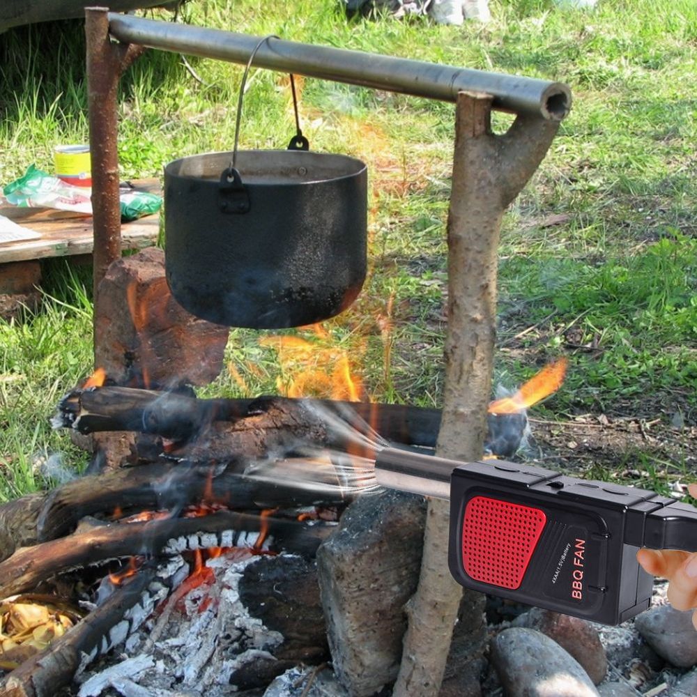 dropship 1Pc Portable Handheld Electric BBQ Air Blower Portable Cooking Air Blower for Charcoal Grill Fireplace Outdoor Barbecue Picnic