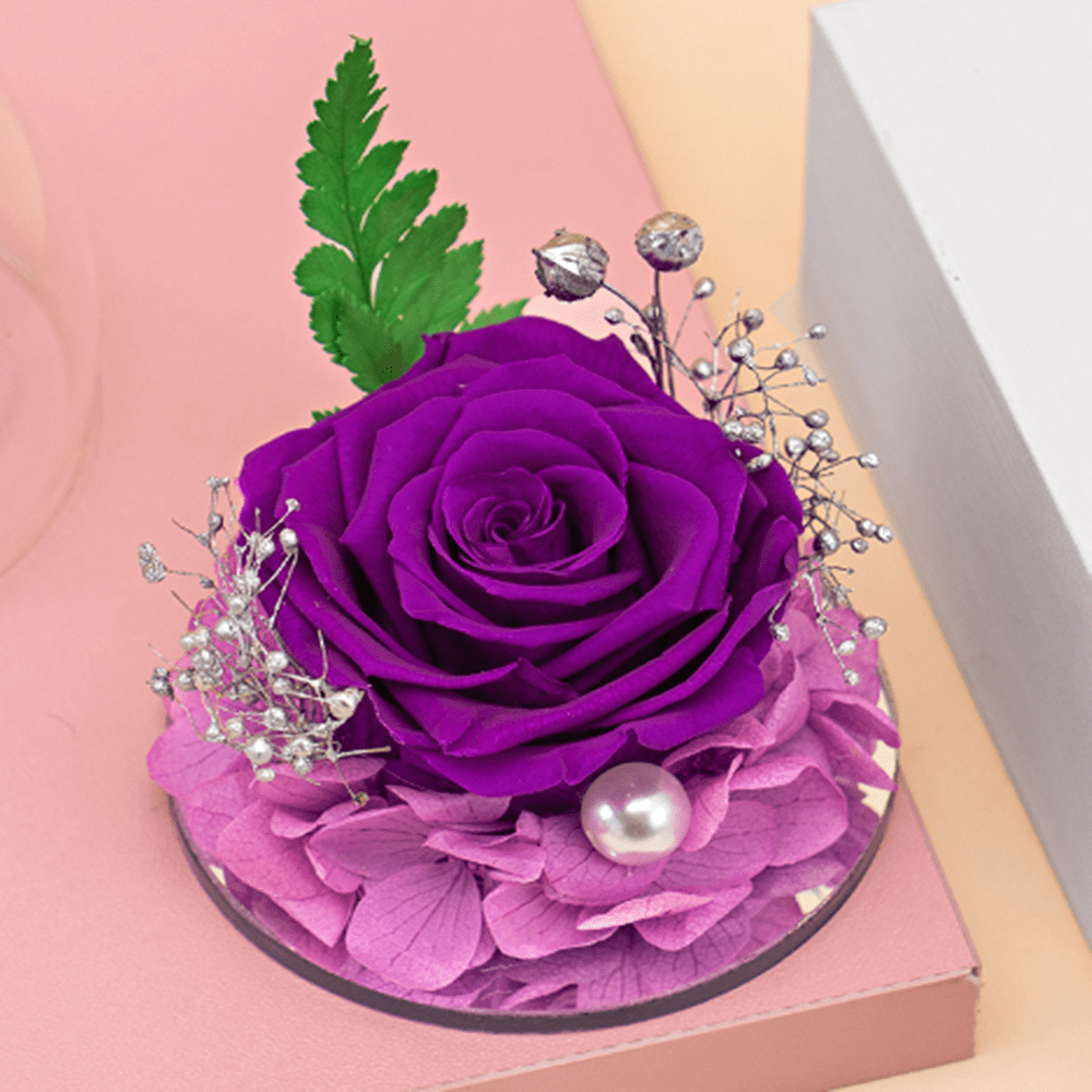 dropship 1pc; Birthday Gifts For Women; Preserved Rose In Angel Glass; Mom Grandma Gifts On Mother's Day; Valentine's Day; Wedding; Thanksgiving; Christmas; Holiday Angel Gifts For Women
