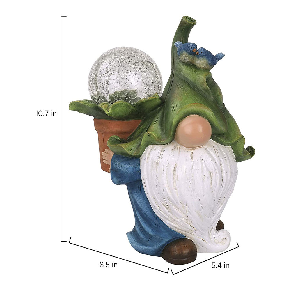 dropship Cartoon Gnome Dwarf Statue Garden Lighting Waterproof Resin Figurines Solar Light Outdoor Lawn Courtyard Night Decorative Lamp