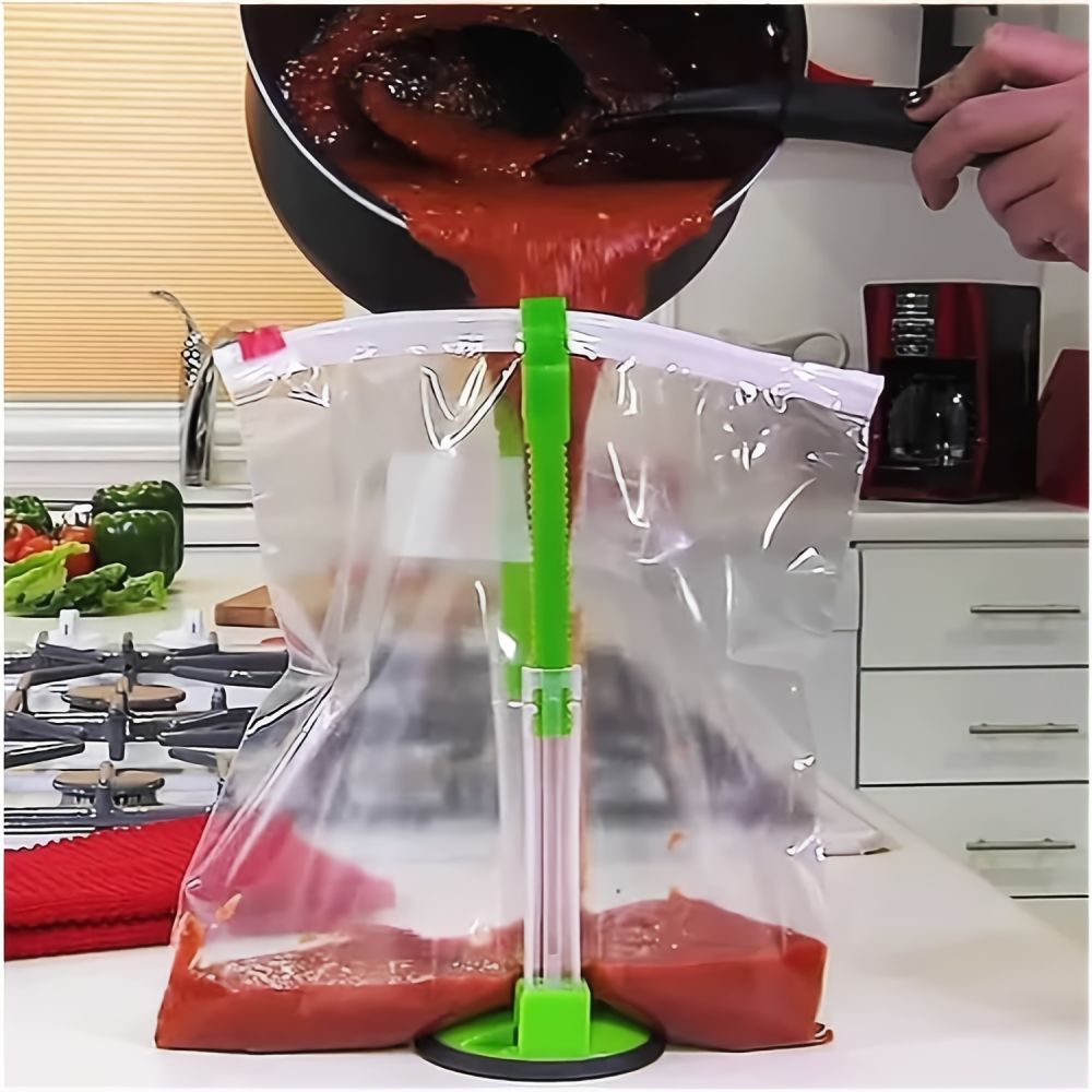 dropship 1pc Baggy Rack Holder For Food Prep Bag/Plastic Freezer Bag/Ziplock Bag Holder Stand, Meal Planning/prep Bag Holders