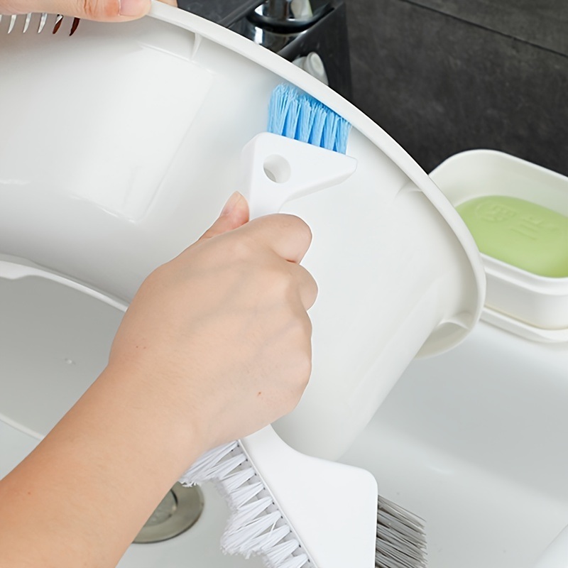 dropship 1pc Bathroom Brush; Tile Corner Crevice Brush; Multifunctional Cleaning Brush; Floor Drain Brush 9.06"x4.13"