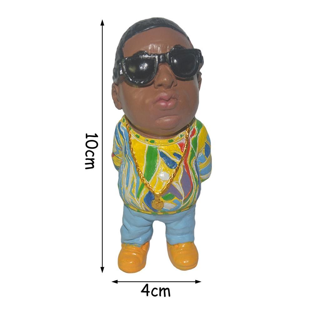 dropship Gift for Hip Hop Lover Figurines Alkyne Legend Commemorative Resin Figurines Ornament Handmade The Late Rap Music Star Sculpture