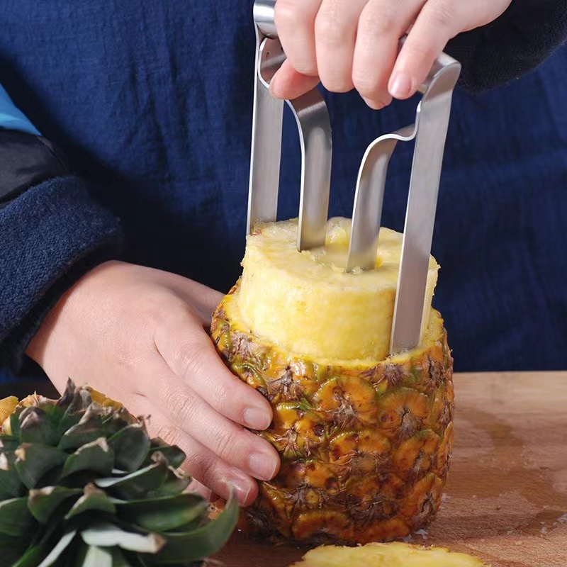dropship 1pc Stainless Steel Pineapple Meat Extractor, Pineapple Knife, Pineapple Core Peeler For Home, Restaurant, Kitchen Utensils, 7.87"×3.94"×3.94"