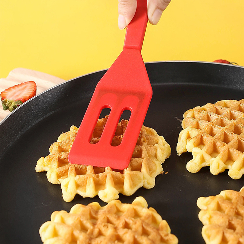 dropship 1pc Silicone Spatula; Non-stick Baking Spatula; Heat Resistant Cookie Spatula; Mini Slotted Serve Turner For Flip Egg; Kitchen Tools