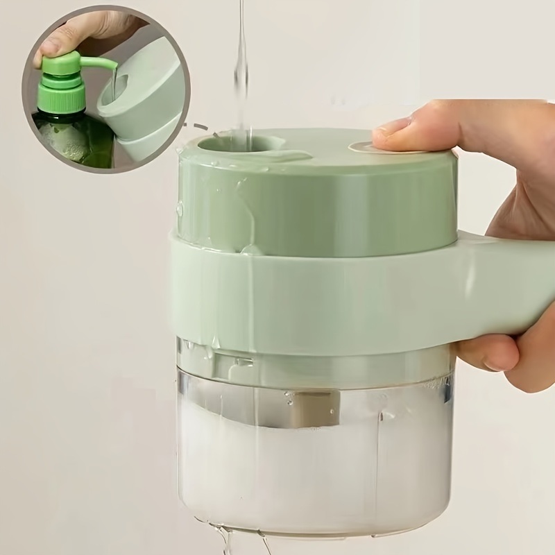 dropship 4 In 1 Vegetable Chopper Handheld Electric Vegetable Cutter Set Portable Wireless Garlic Mud Masher Garlic Press And Slicer Set Multifunctional Electric Mini Food Processor