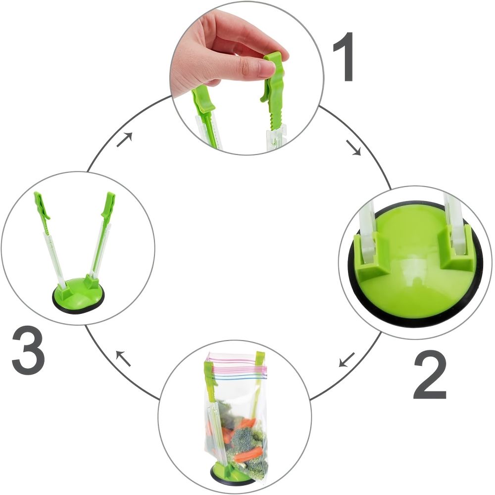 dropship 1pc Baggy Rack Holder For Food Prep Bag/Plastic Freezer Bag/Ziplock Bag Holder Stand, Meal Planning/prep Bag Holders