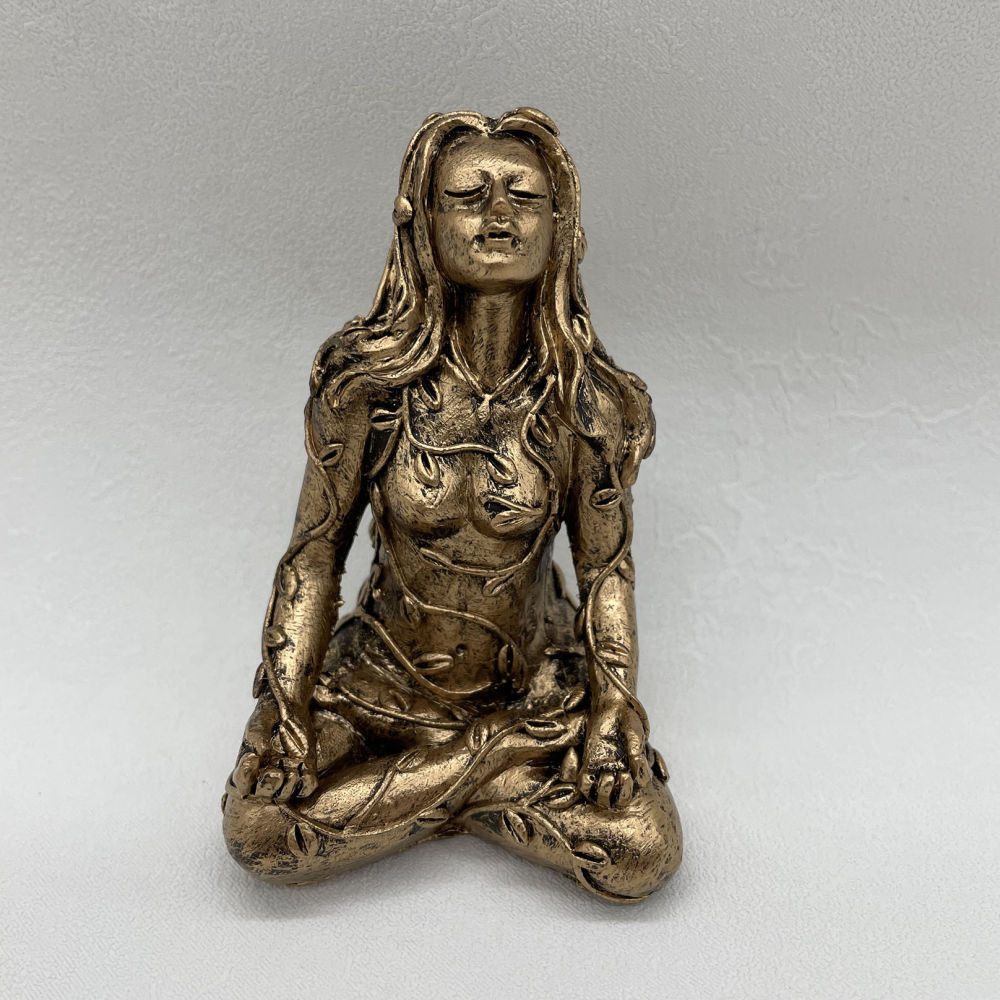 dropship Mother Earth Statue Mini Gaia Fairy Decorative Buddha Statue Decorative Figurines Goddess Healing Chakra Meditation Home Decor
