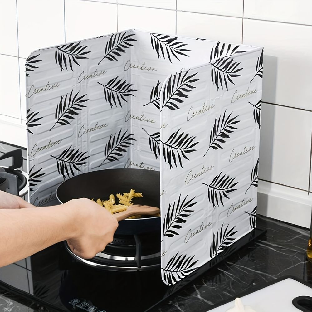 dropship 1pc Aluminum Foldable Splash-proof Net; Kitchen Tools; Gas Stove Bezel; Frying Pot; Oil-proof And Splash-proof Net; Kitchen Accessories