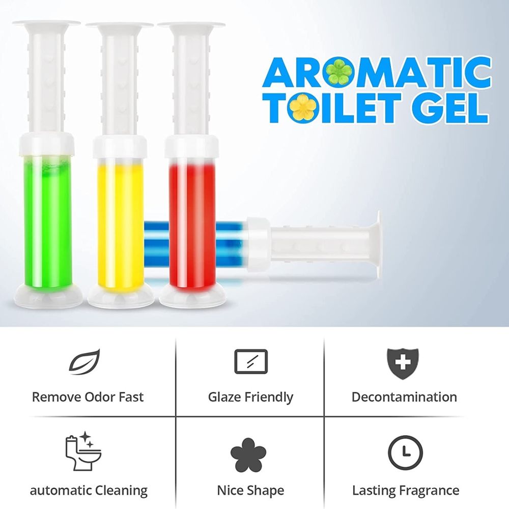 dropship 1pc/6pcs Toilet Gel Stamp Flower Fragrance Bathroom Deodorizer Bowl Cleaner Toilet Wand Refills